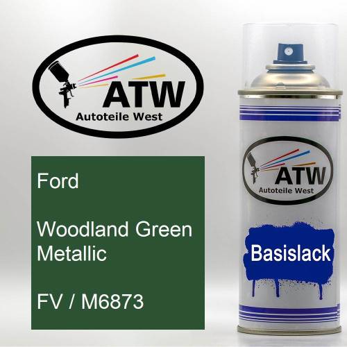 Ford, Woodland Green Metallic, FV / M6873: 400ml Sprühdose, von ATW Autoteile West.